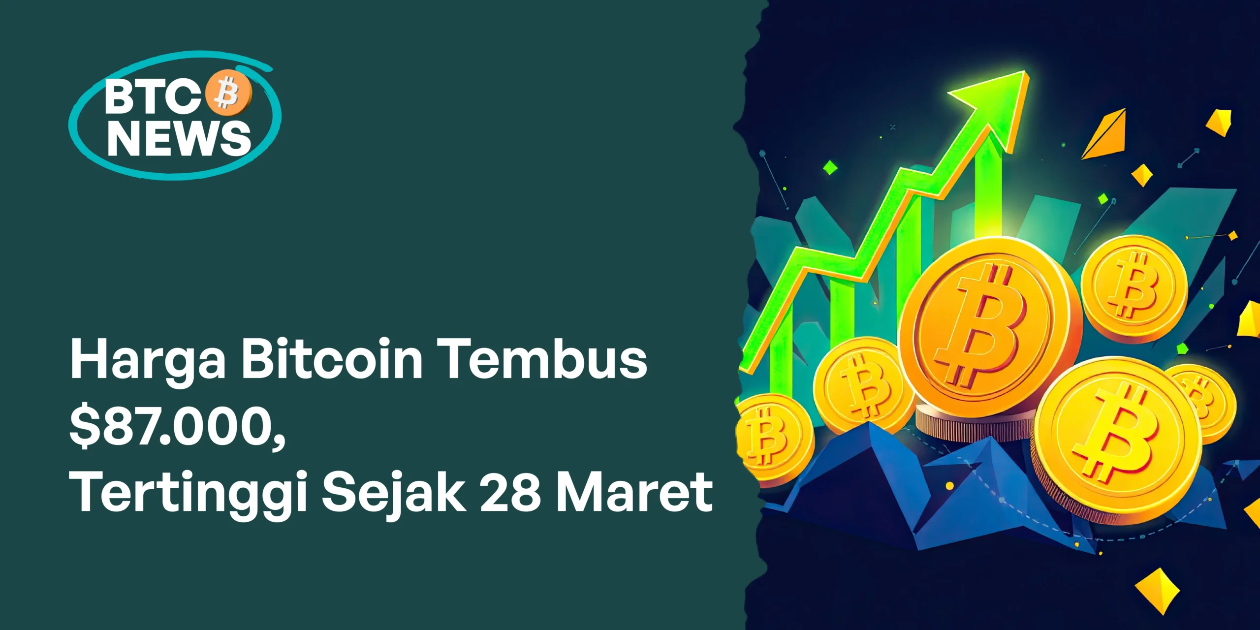Harga Bitcoin Tembus $87.000, Tertinggi Sejak 28 Maret
